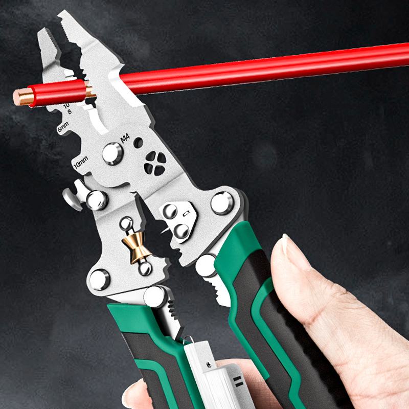 Multifunctional Foldable Wire Stripping Scissors with Electrical Test