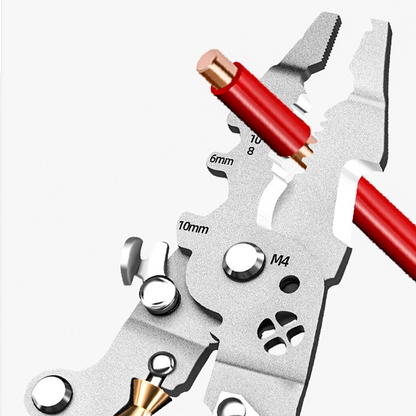 Multifunctional Foldable Wire Stripping Scissors with Electrical Test
