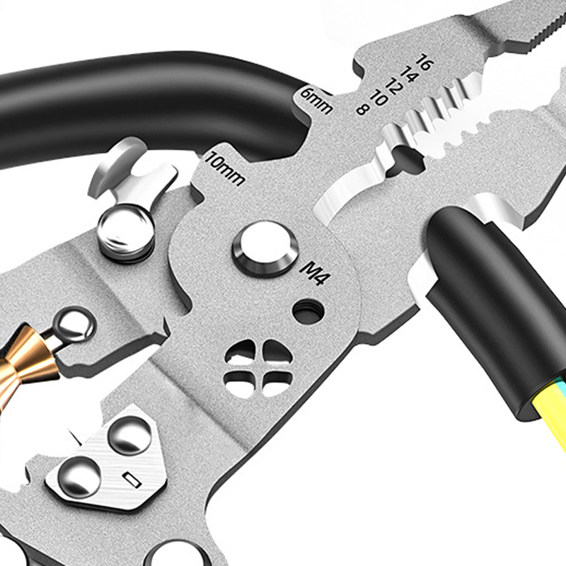 Multifunctional Foldable Wire Stripping Scissors with Electrical Test