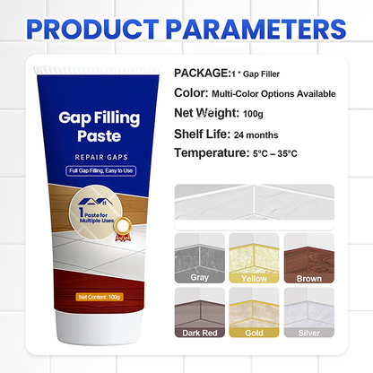 Multi-Purpose, Multi-Color Gap Filler for Whole House Use