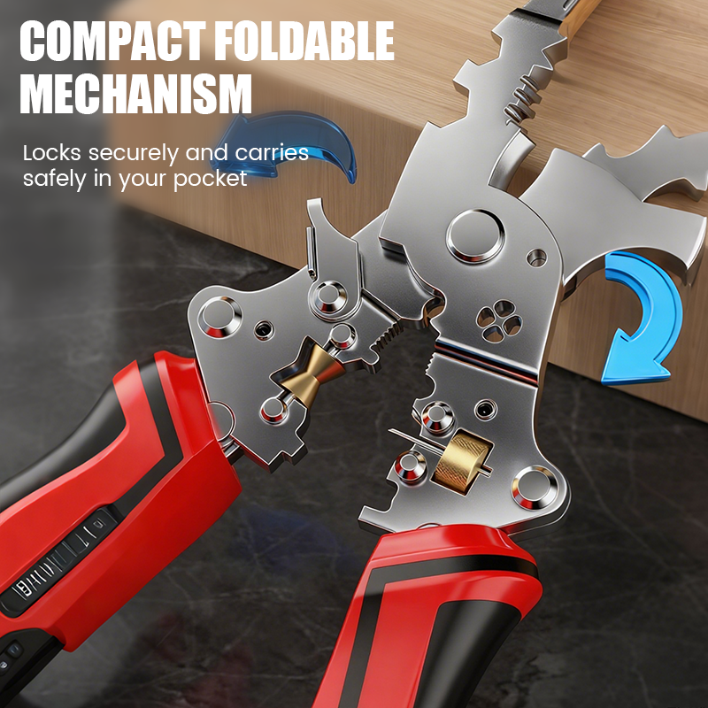16-in-1 Foldable Multifunctional Wire Stripper With Voltage Tester