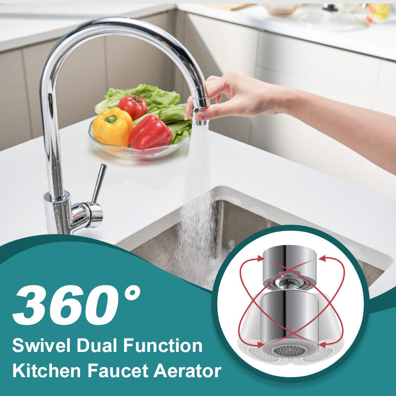 360° Swivel Dual Function Kitchen Faucet Aerator